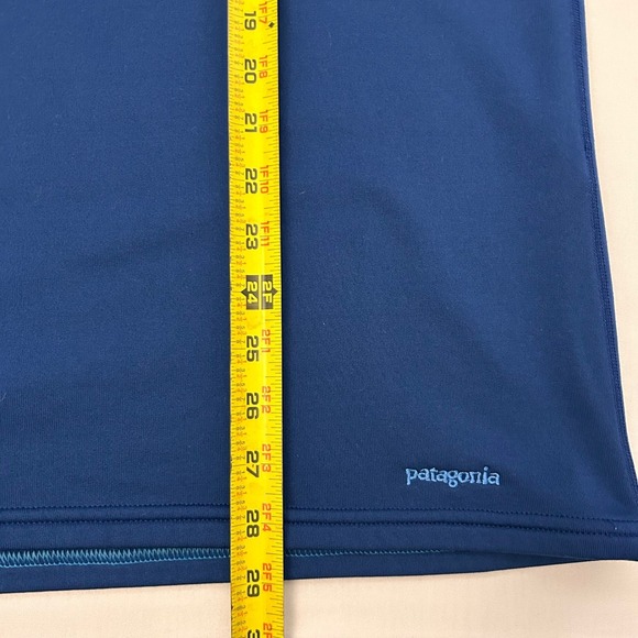 Patagonia Mens Large 1/4 Zip Polartec Power Dry Fleece Pullover Blue Jacket - Picture 7 of 7